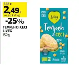 Coop TEMPEH DI CECI LIVEG offerta