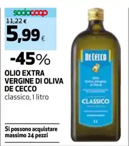 Coop Olio Extra Vergine di Oliva De Cecco offerta