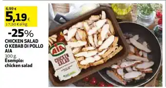 Coop CHICKEN SALAD O KEBAB DI POLLO AIA offerta