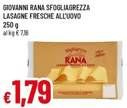 Famila Superstore Giovanni rana sfogliagrezza lasagne fresche all'uovo offerta