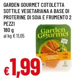 Famila Superstore Garden gourmet cotoletta sottile vegetariana a base di proterine di soia e frumento offerta