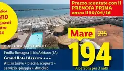 Lidl Grand Hotel Azzurra offerta