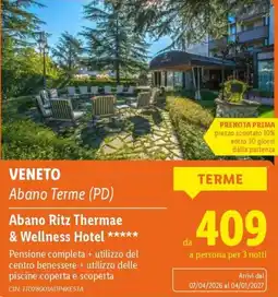 Lidl Abano Ritz Thermae & Wellness Hotel offerta