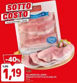 DPiù Salumeria del corso prosciutto cotto alta qualità offerta