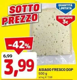 DPiù Asiago fresco dop offerta
