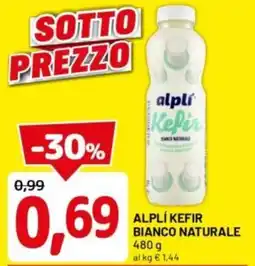 DPiù Alplí kefir bianco naturale offerta