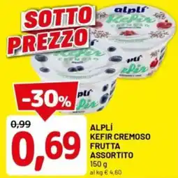 DPiù Alplí kefir cremoso frutta offerta