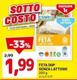DPiù Feta dop senza lattosio offerta