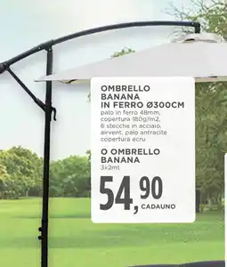 Conad Ombrello banana in ferro ø300cm offerta