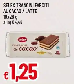 Famila Superstore Selex trancini farciti al cacao/latte offerta