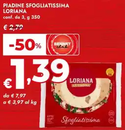 Bennet Piadine sfogliatissima LORIANA offerta