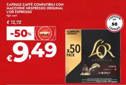 Bennet Capsule caffè compatibili con macchine nespresso original L'OR ESPRESSO offerta