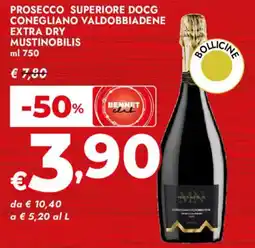 Bennet Prosecco superiore docg conegliano valdobbiadene extra dry mustinobilis offerta