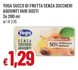 Famila Superstore Yoga succo di frutta senza zuccheri aggiunti offerta