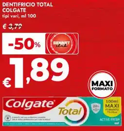 Bennet Dentifricio total COLGATE offerta