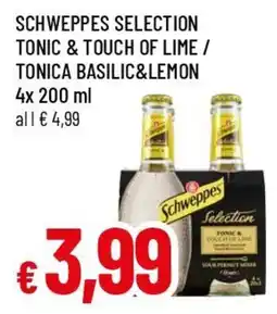 Famila Superstore Schweppes selection tonic & touch of lime/ tonica basilic&lemon offerta