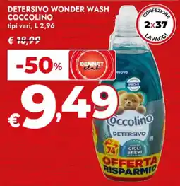 Bennet Detersivo wonder wash COCCOLINO offerta