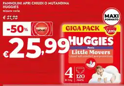 Bennet Pannolini apri chiudi o mutandina HUGGIES offerta