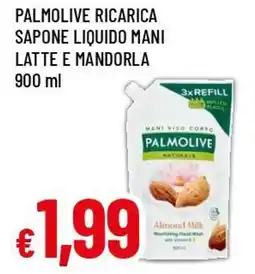 Famila Superstore Palmolive ricarica sapone liquido mani latte e mandorla offerta