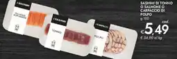 Bennet Sashimi di tonno o salmone o carpaccio di polpo offerta