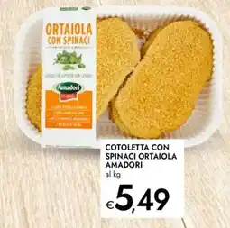 Bennet Cotoletta con spinaci ortaiola AMADORI offerta
