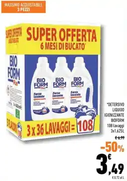 Conad Superstore Detersivo liquido igienizzante BIOFORM offerta