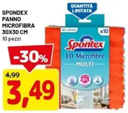 DPiù Spondex panno microfibra 30x30 cm 10 pezzi offerta