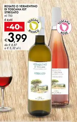 Bennet Rosato o vermentino di toscana igt STREGATO offerta