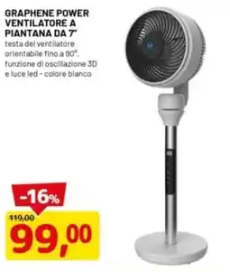 DPiù Graphene power ventilatore a piantana da 7" offerta