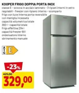 DPiù Kooper frigo doppia porta inox offerta