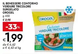 Bennet Il benessere contorno verdure tricolore surgelato OROGEL offerta