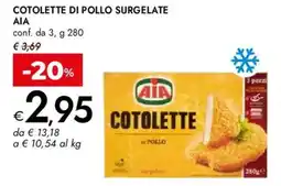 Bennet Cotolette di pollo surgelate AIA offerta
