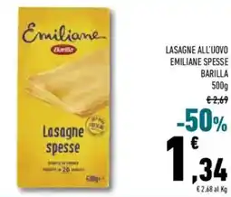 Conad Superstore Lasagne all'uovo emiliane spesse BARILLA offerta