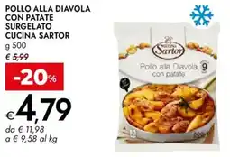 Bennet Pollo alla diavola con patate surgelato CUCINA SARTOR offerta