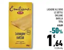Conad Superstore Lasagne all'uovo le sottili emiliane BARILLA offerta