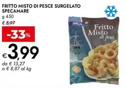 Bennet Fritto misto di pesce surgelato specamare offerta
