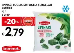 Bennet Spinaci foglia su foglia surgelati BENNET offerta