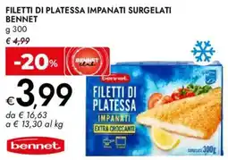 Bennet Filetti di platessa impanati surgelati BENNET offerta