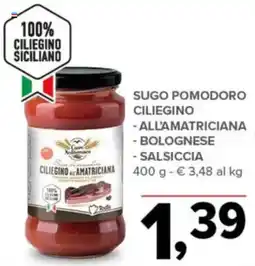 Todis Cuore Mediterranco Sugo pomodoro ciliegino offerta