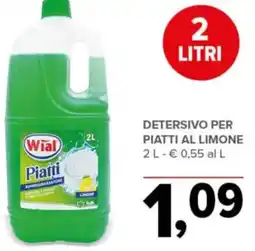 Todis Wial Detersivo per piatti al limone offerta