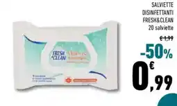 Conad Superstore Salviette disinfettanti FRESH&CLEAN 20 salviette offerta