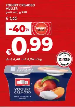 Bennet Yogurt cremoso MÜLLER offerta