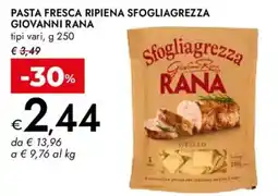 Bennet Pasta fresca ripiena sfogliagrezza GIOVANNI RANA offerta