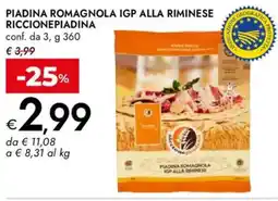 Bennet Piadina romagnola igp alla riminese RICCIONEPIADINA offerta