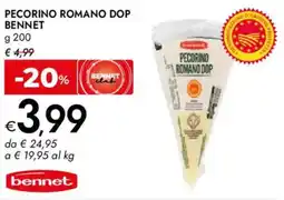 Bennet Pecorino romano DOP BENNET offerta