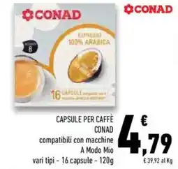 Conad Superstore Capsule per caffè CONAD offerta