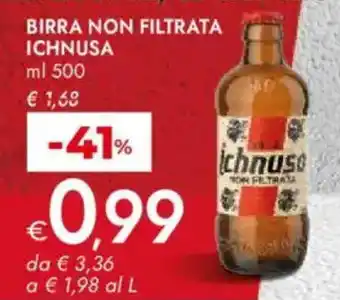 Bennet Birra non filtrata ICHNUSA offerta