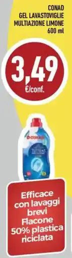 Conad Superstore Conad gel lavastoviglie multiazione limone offerta
