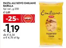 Bennet Pasta all'uovo emiliane BARILLA offerta