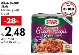 Bennet Gran ragu' STAR offerta